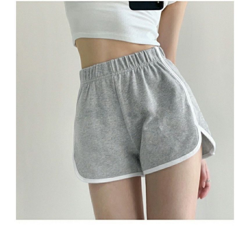Elastic Waist Piped Shorts