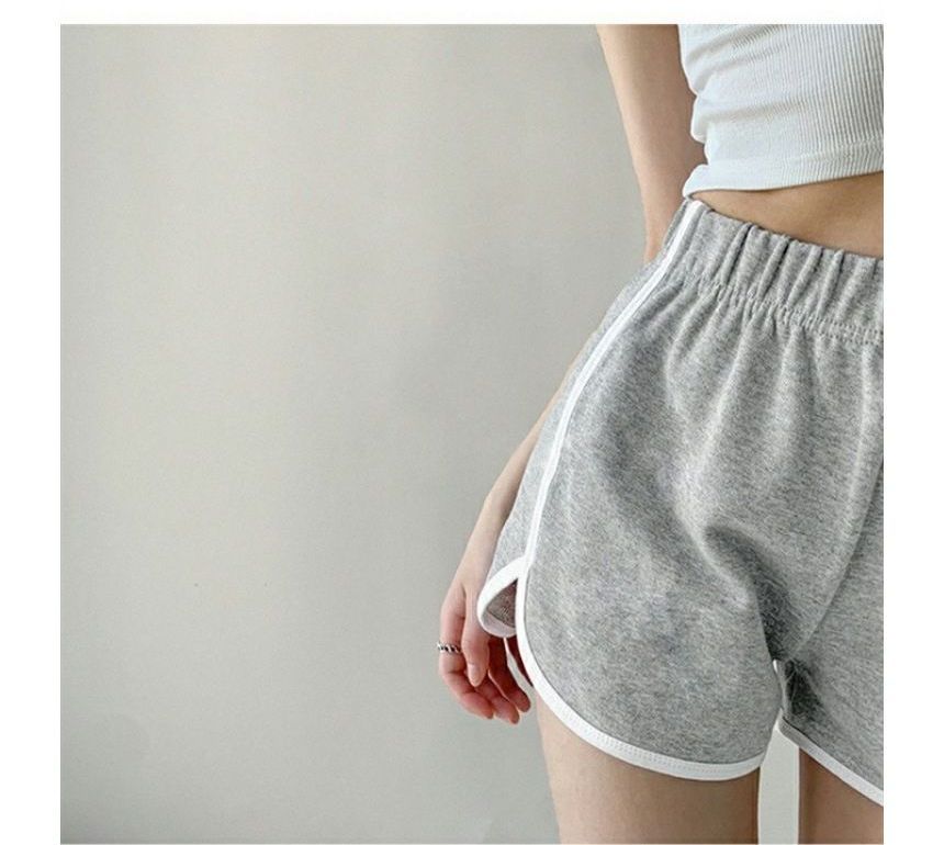 Elastic Waist Piped Shorts
