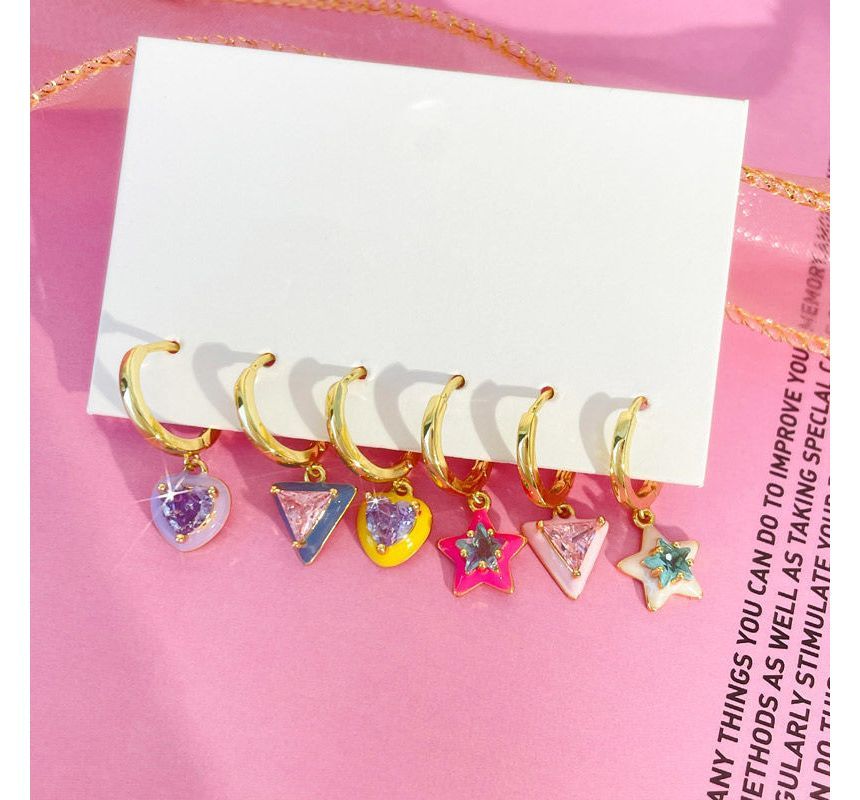 Set Alloy of (Various Star Designs) 6: Dangle Earring