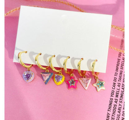 Set Alloy of (Various Star Designs) 6: Dangle Earring