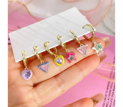 Set Alloy of (Various Star Designs) 6: Dangle Earring