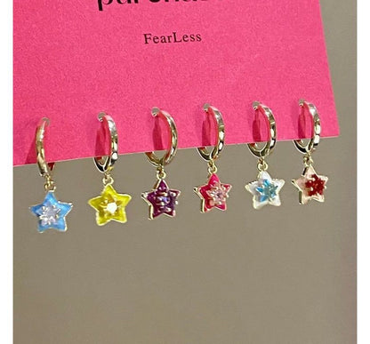 Set Alloy of (Various Star Designs) 6: Dangle Earring