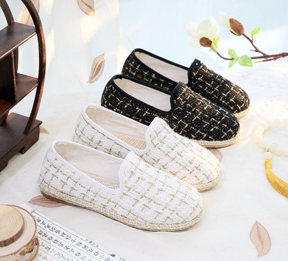 Plaid Espadrille Slip-Ons