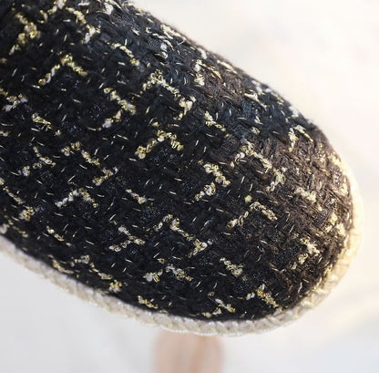 Plaid Espadrille Slip-Ons