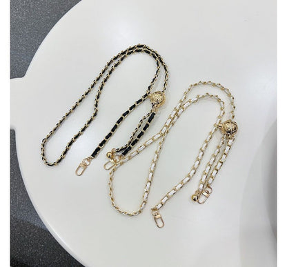 Faux Leather Chain Phone Lanyard