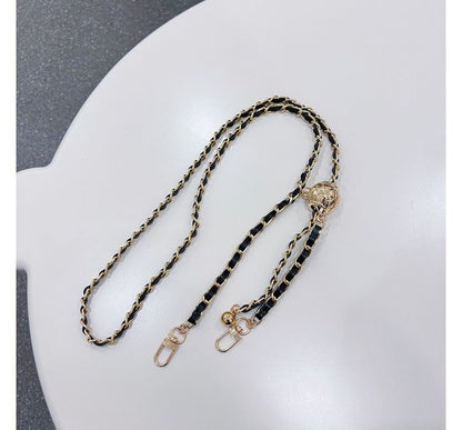 Faux Leather Chain Phone Lanyard