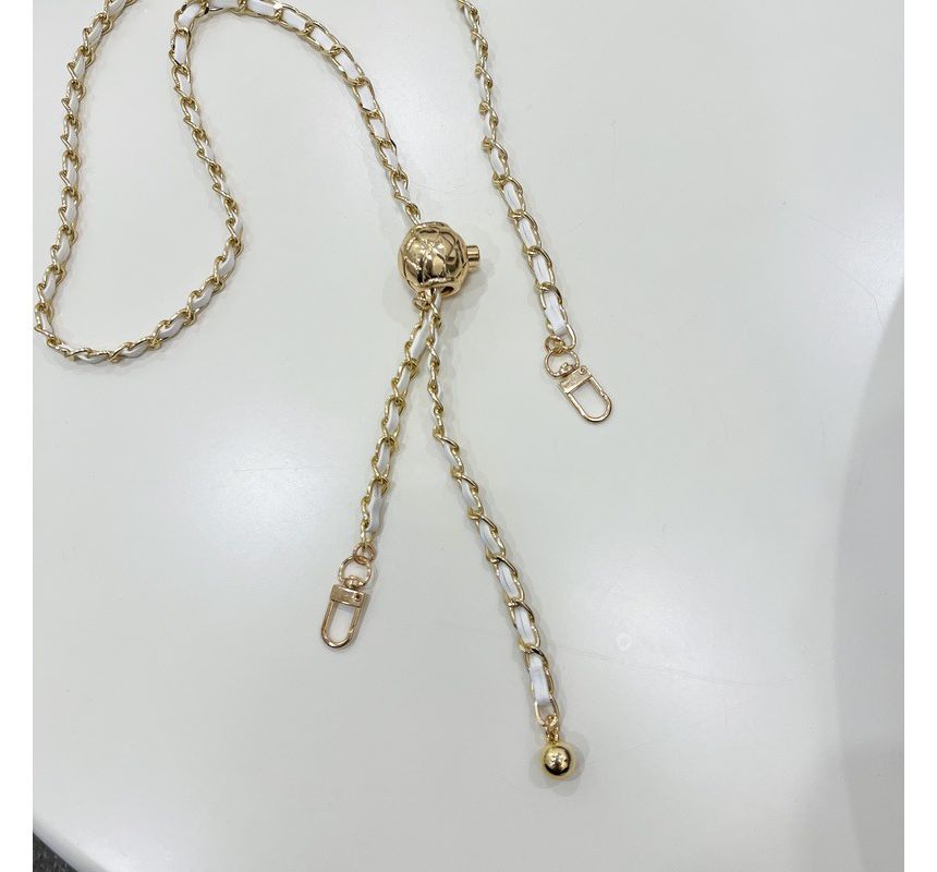 Faux Leather Chain Phone Lanyard