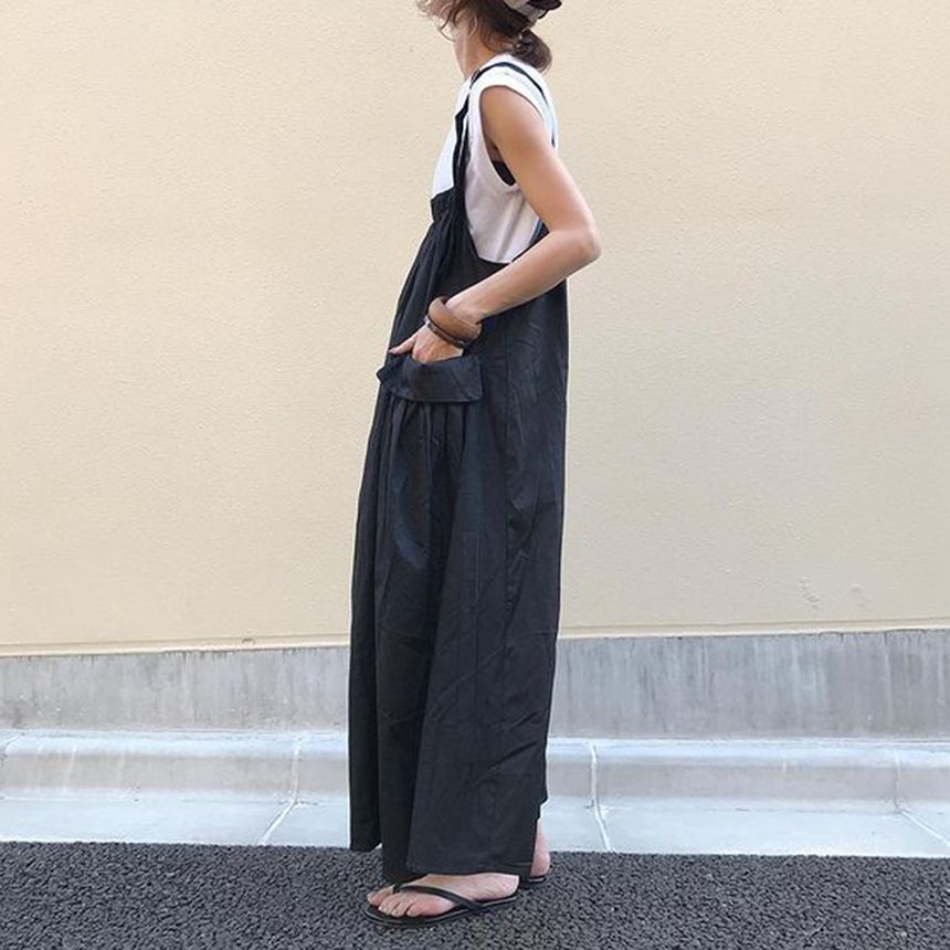 Sleeveless Plain A-Line Maxi Dress