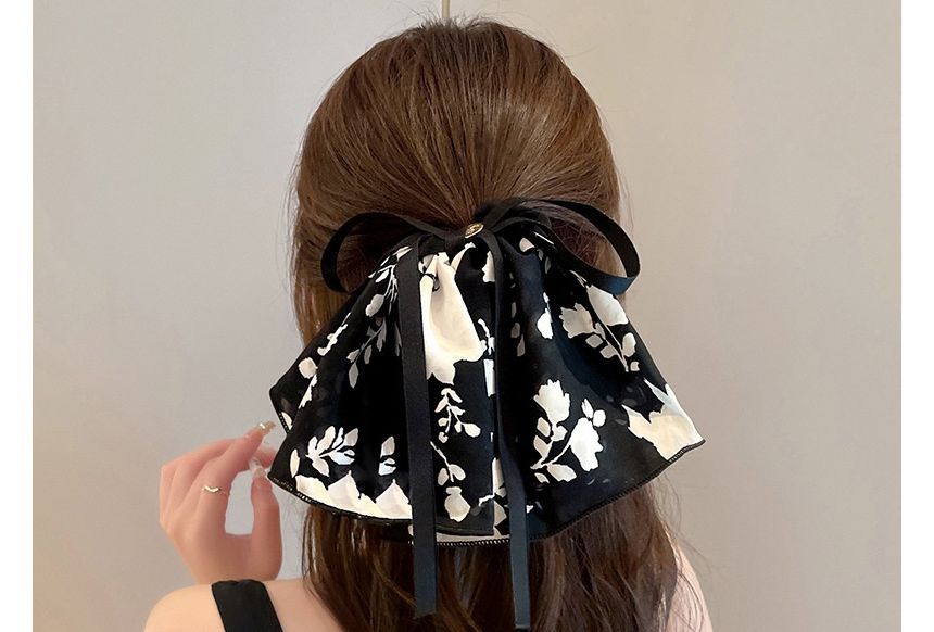 Floral Bow Scrunchie