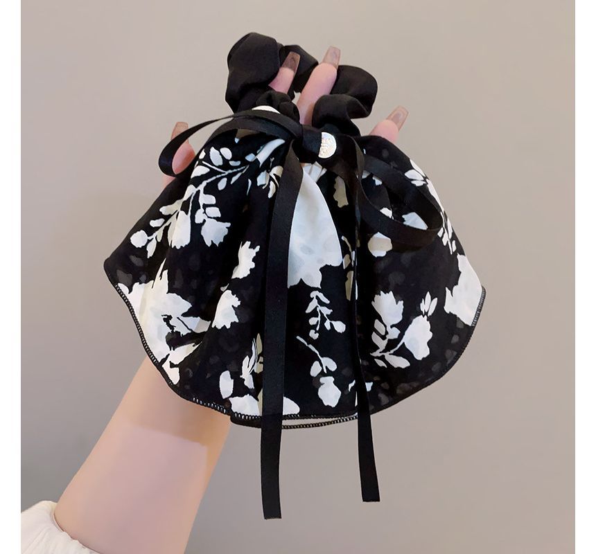 Floral Bow Scrunchie