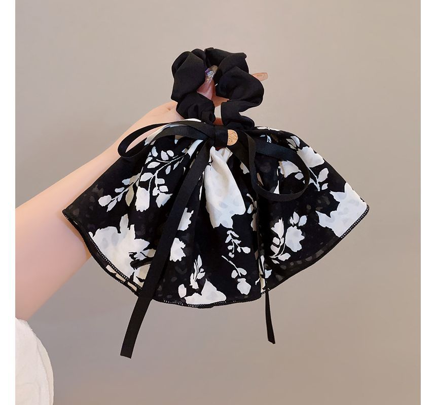 Floral Bow Scrunchie