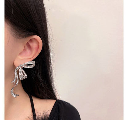 Bow Rhinestone Stud Earring