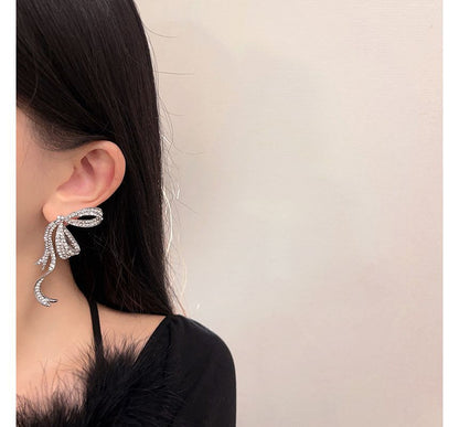 Bow Rhinestone Stud Earring
