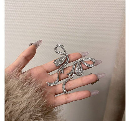 Bow Rhinestone Stud Earring