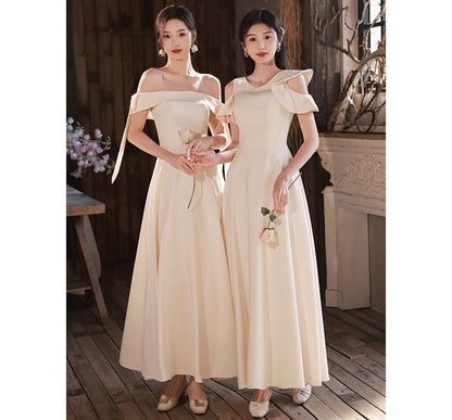 Ruffle Gown A-Line Plain Evening