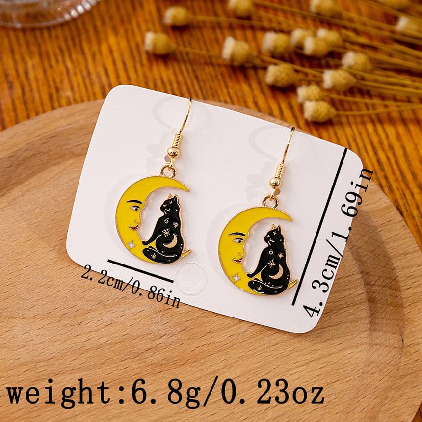 Halloween Cat Drop Earring