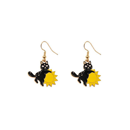 Halloween Cat Drop Earring