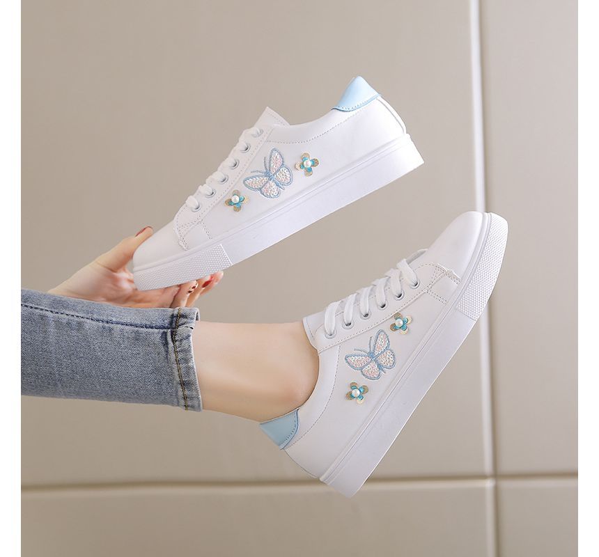 Butterfly Lace Up Sneakers