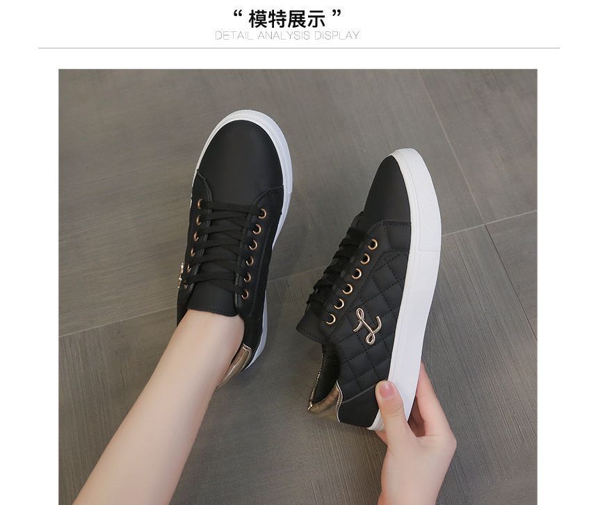 Lettering Lace Up Sneakers