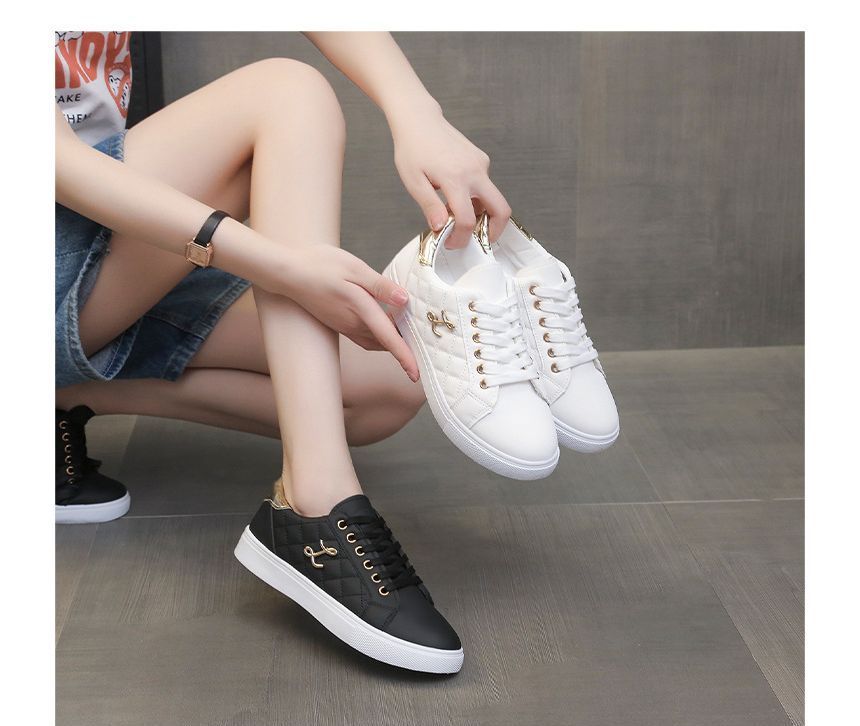 Lettering Lace Up Sneakers