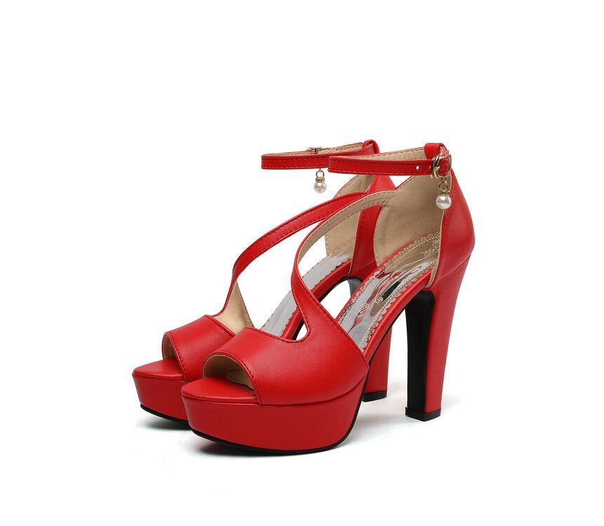 Ankle Strap Platform Chunky Heel Sandals