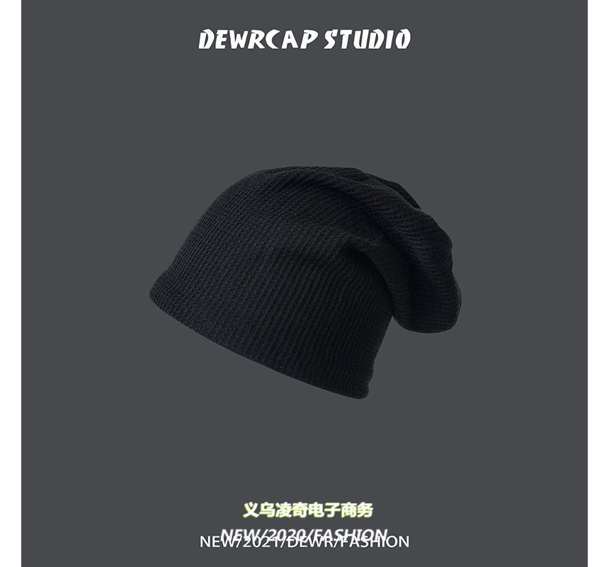 Plain Knit Slouchy Beanie