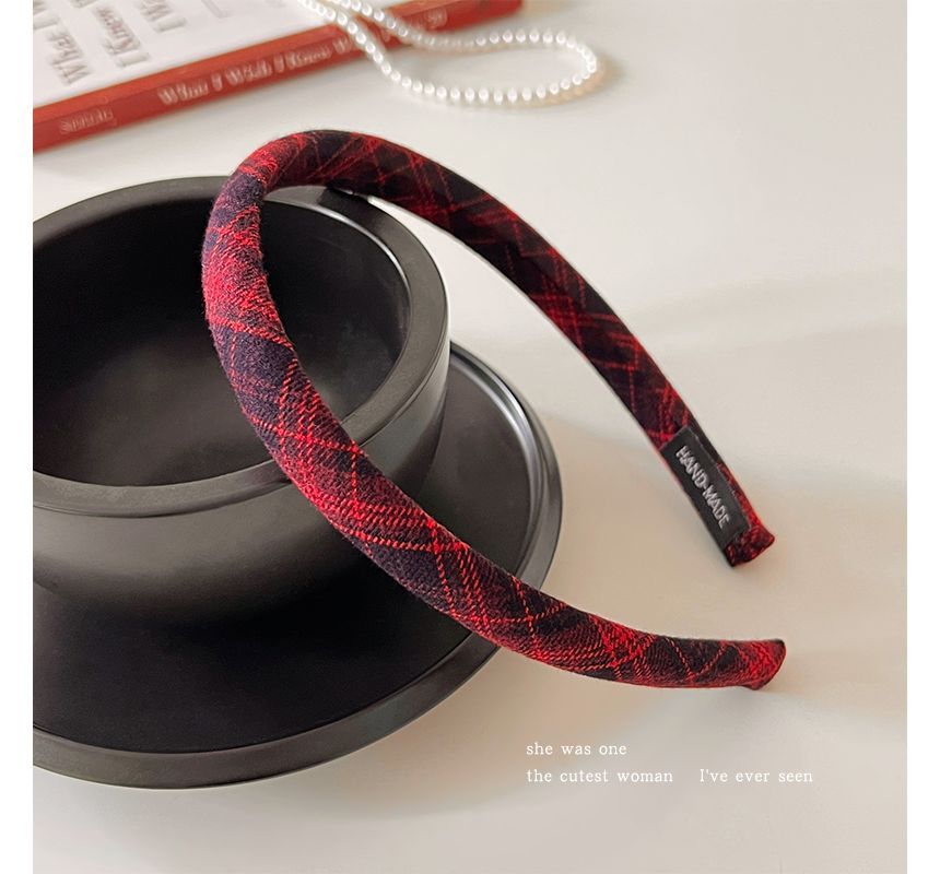 Plaid Fabric Headband