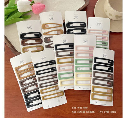 Set of 6: Alloy Hair Clip (Various Designs)