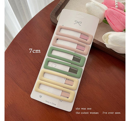 Set of 6: Alloy Hair Clip (Various Designs)