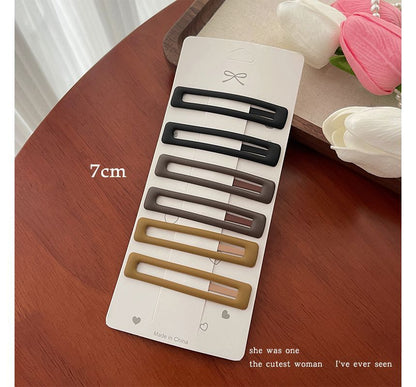 Set of 6: Alloy Hair Clip (Various Designs)