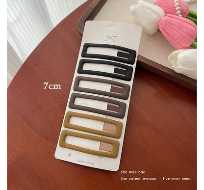 Set of 6: Alloy Hair Clip (Various Designs)