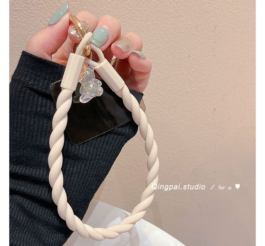 Plain Silicone Mobile Phone Hanging Decoration