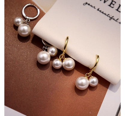 Faux Pearl Sterling Silver Drop Earring