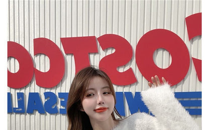 Sweater Neck Plain Round Cropped