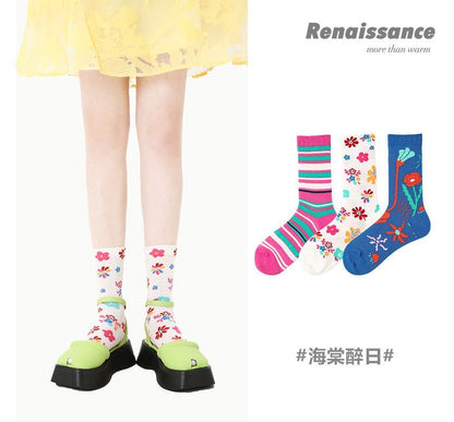 Set of 3 Pairs: Print Socks