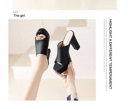 Heel Slide Chunky Sandals Platform