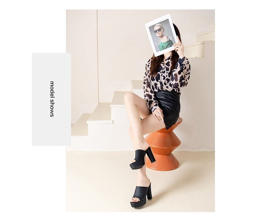 Heel Slide Chunky Sandals Platform