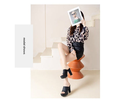 Heel Slide Chunky Sandals Platform