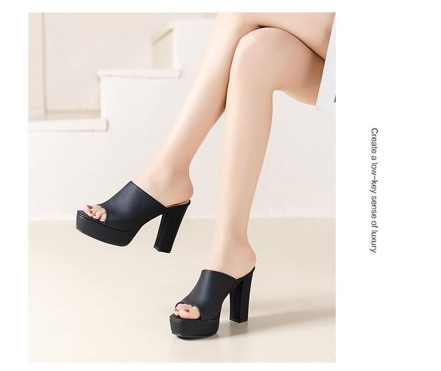 Heel Slide Chunky Sandals Platform