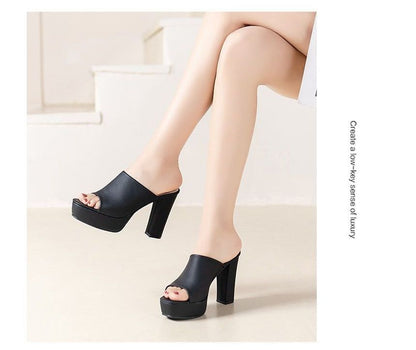 Heel Slide Chunky Sandals Platform