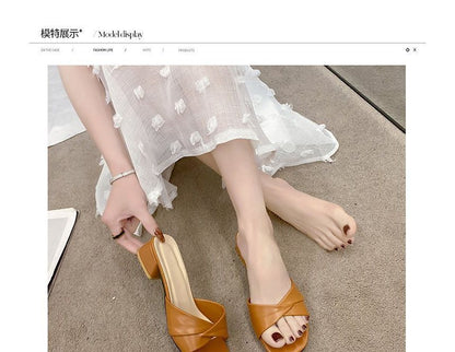 Heel Slide Knot Chunky Sandals