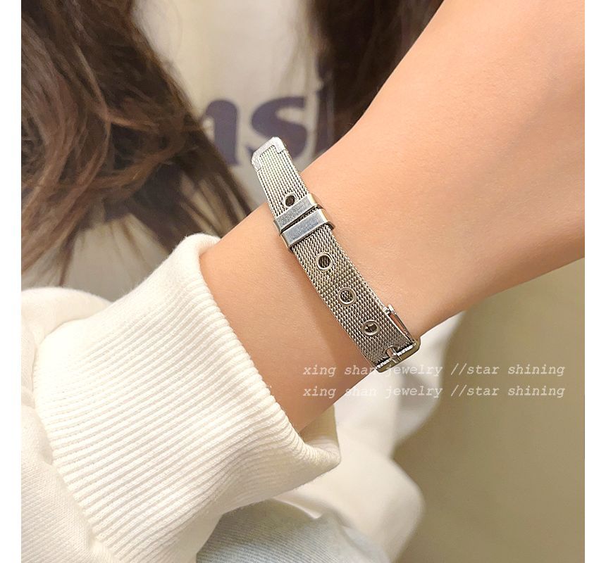 Buckled Faux Bracelet Star Leather Pendant Alloy /