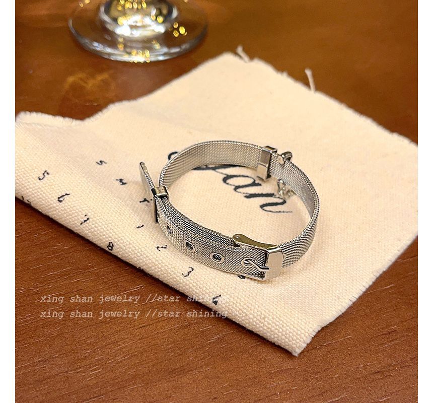 Buckled Faux Bracelet Star Leather Pendant Alloy /