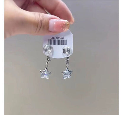 Earring Star Alloy Dangle Rhinestone