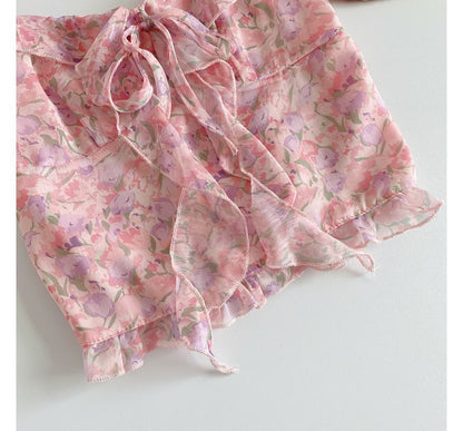 Camisole-Top mit Blumenmuster und Rüschen