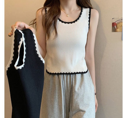 Tank Contrast Trim Top