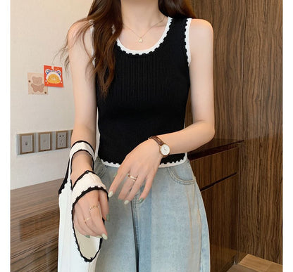 Tank Contrast Trim Top