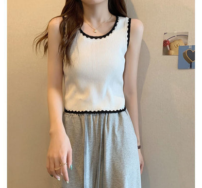 Tank Contrast Trim Top