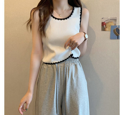 Tank Contrast Trim Top