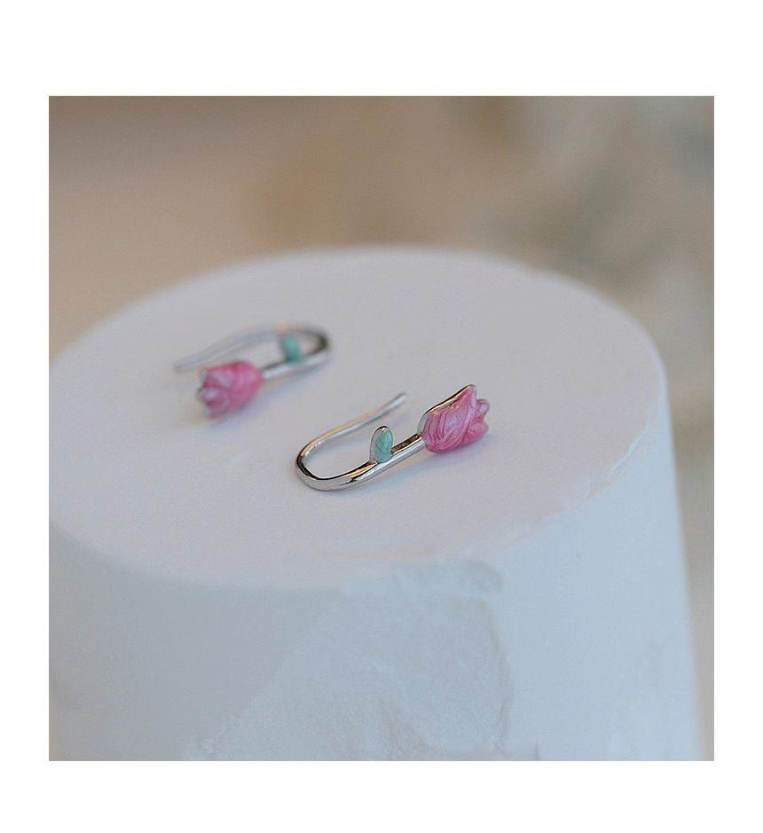 Tulip Glaze Alloy Stud Earring